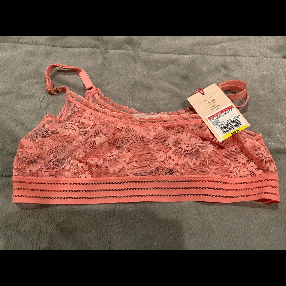 Stella McCartney pink lace bralette